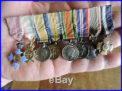 Contemporary WW1 & WW2 miniature War medal group, rare U. S. N Cross provenance