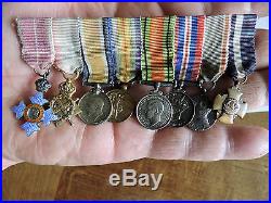 Contemporary WW1 & WW2 miniature War medal group, rare U. S. N Cross provenance