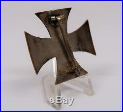 EK1 silver Iron Cross pin medal badge Imperial WW1 German award BRASS CORE NAVY