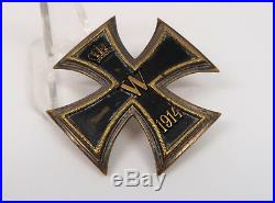 EK1 silver Iron Cross pin medal badge Imperial WW1 German award BRASS CORE NAVY