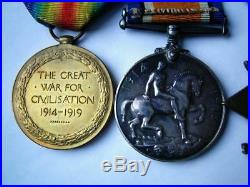 East West Africa Benin & WW1 Trio 1914 15 Star War & Victory medals H Hughes RM