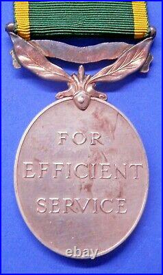Efficiency Medal Bar Territorial George VI 1st type 793408 Gnr J Inglis RA