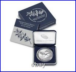 End Of World War ll 75th Aniversary Silver Medal Coin 20XH SEALED BOX Preorder