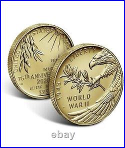 End of World War II 75th Anniversary 24-Karat Gold Coin 20XG Unopened