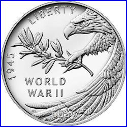 End of World War II 75th Anniversary American Eagle Silver Medal