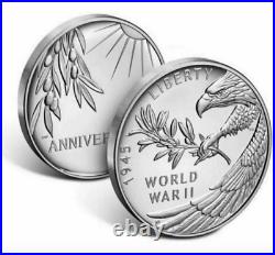End of World War II 75th Anniversary Silver Medal IN HAND FREE SHIPPING