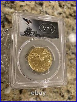 End of World War II WW2 75th Anniversary 24-Karat 24k Gold Coin PCGS PR69DCAM