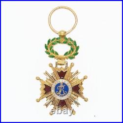 Espagne. Medal Miniature from Top Of Order D'Isabelle La Catholic Gold & Enamel