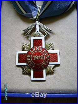 Estonia Pre Ww Ii, Red Cross III Class Neck Badge, Order Medal Gilded Silver