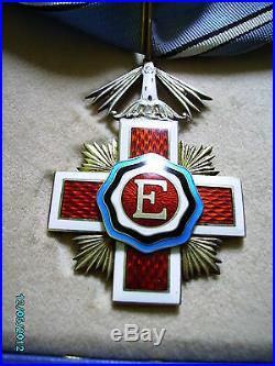 Estonia Pre Ww Ii, Red Cross III Class Neck Badge, Order Medal Gilded Silver