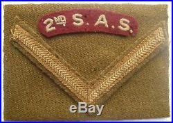 Excellent WW2 SAS Special Air Serivce Group to Cpl F. G. Harrison Medal badge