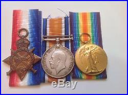FIRST WORLD WAR MEDALS & PLAQUE 5th ROYAL IRISH FUSILIERS PTE GEORGE FEAST