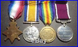 First World War Mons Star Long Service Medal Group Greenwood