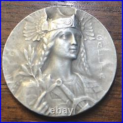 FRANCE World War I Gallia Silver Award Medal ca. 1925 Paris Mint Uninscripted
