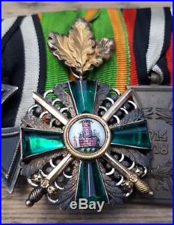 Fantastic Rare WW1 German Order of Lion Zähringer Oak Leaves Swords Medal Group