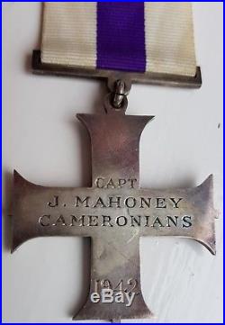 Fantastic WW2 Gallantry Burma Military Cross Cameronians Medal Group