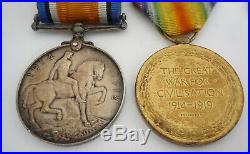 Father And Son Ww1 British War Victory Medal Pairs Officer & British Red Cross
