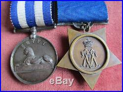 Father & Son. Egypt Medal+Khedives Star. + WW1 Pair. CRIMP from TEIGNMOUTH DEVON