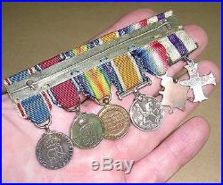 First World War British Officer's Gallantry Miniature MC & M i D Medal Bar Group