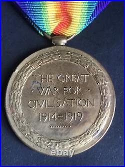 First World War-British Victory & War Medal-Pair-Pte. W. Albon-Bedford Regiment