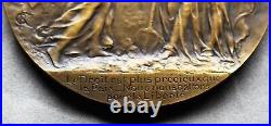 French (Paris Mint) Bronze WWI 1917 Medal for US Joining Allies (Woodrow Wilson)
