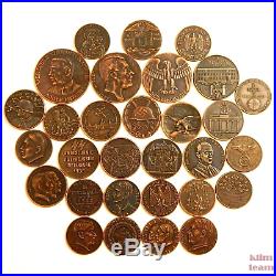 GERMAN COINS MEDALS / THIRD REICH / WW 2 / EXONUMIA COLLECTION / SET OF 30 PCs