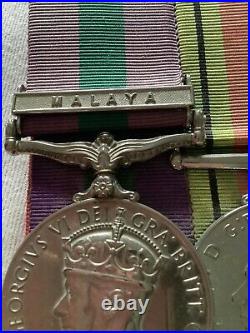 GSM Malaya WW2 Defence Medal Pair Sgt Booth Royal Signals