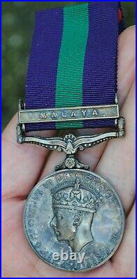 GSM medal MALAYA BAR SUFFOLK
