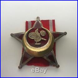 Gallipoli War Medal WW1 Ottoman Turkish The Iron Crescent Star Badge Original