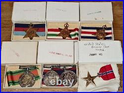 Genuine Canadian British WW2 Medals Boxed With Silver Issued DM WM & CVSM