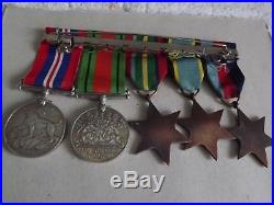 Genuine Five Medal Ww2 Group + Air Crew Europe Star & Pacific Star Etc