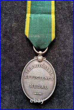 Genuine WW1 George V Territorial Efficiency Medal 725057 A/BMBR B. A. Dew R. F. A