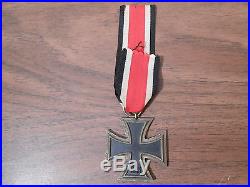 German 1939 WW2 Iron Cross Medal Badge with Ribbon Original WWII