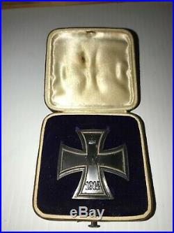 German Iron Cross First Class 1914 medal WW1 marked 800 silver all original