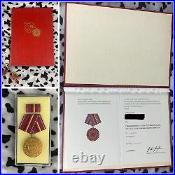 German Medal Portfolio Verdienstmedaille Zivilverteidigung Gold Civil Defence