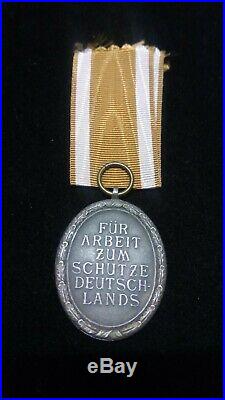 German Original Ww2 West Wall Medal With Ribbon