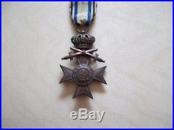 German WW1 Bavarian Tapferkeit ribbon bar and medals