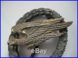 German WW II air borne medal badge osang producer rare fine antique paratrooper
