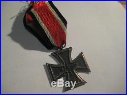 German WW II iron cross second class Wehrmacht 1939 old antique medal and ribbon
