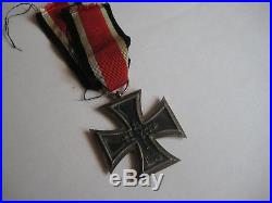German WW II medal original iron cross with ribbon iron cross second class