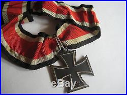 German WW II medal original knight cross with ribbon 800 marker silver award