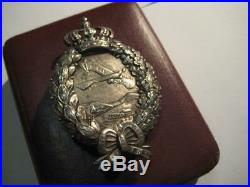 German WW I air force medal bavarian pilots 1914-1918 rare hollow silver in box