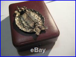 German WW I air force medal bavarian pilots 1914-1918 rare hollow silver in box