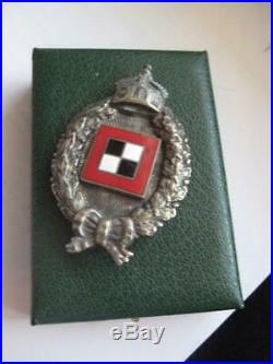 German WW I air force observer medal producer Juncker in case 1914-1918 rare