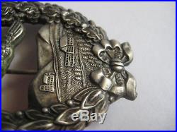 German WW I air force pilot recall award silver hollow made rare prussia medal