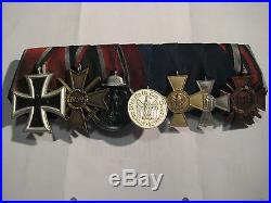 German WW I and WW II medal bar original iron cross 2´class medals east medal