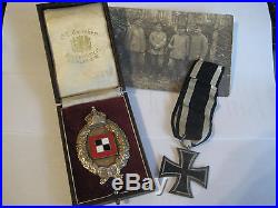German WW I prussia air force Juncker observer medal old case original badge