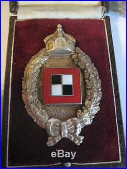 German WW I prussia air force Juncker observer medal old case original badge