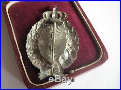 German WW I prussia air force Poellath observer medal old case + iron cross 100%