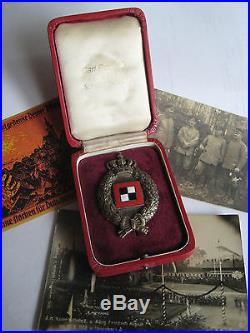 German WW I prussia air force Poellath observer medal old case original badge